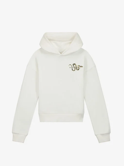 Hoodie met grafische slangenprint