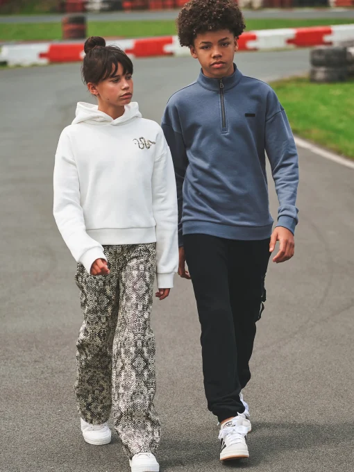 Hoodie met grafische slangenprint