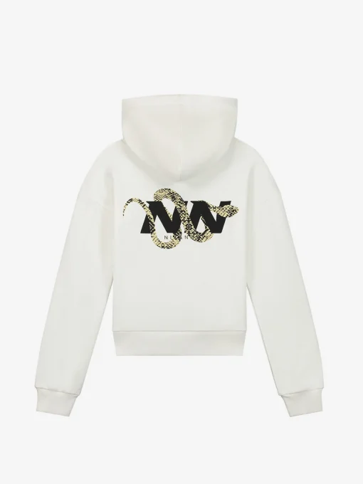 Hoodie met grafische slangenprint