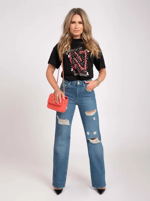 Jeans met scheuren