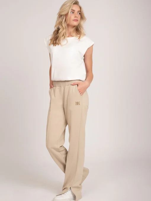 Joggingbroek met pailletten logo