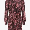 Jurk met rozen- en slangenprint