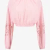 Korte blouse met Embroidery