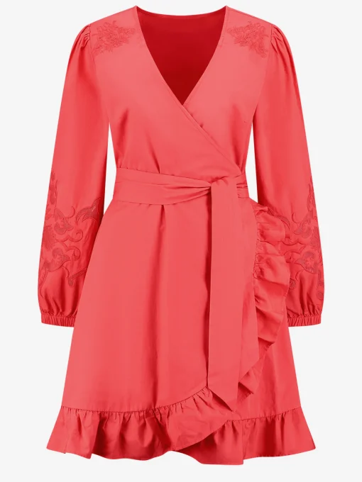Korte jurk met embroidery
