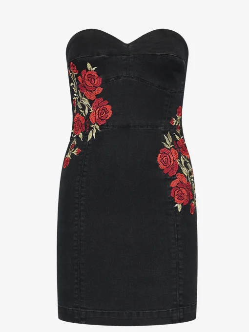 Korte jurk met embroidery