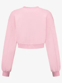 Korte sweater met metalen logo