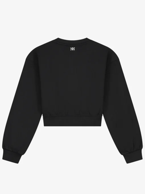 Korte sweater met tekst