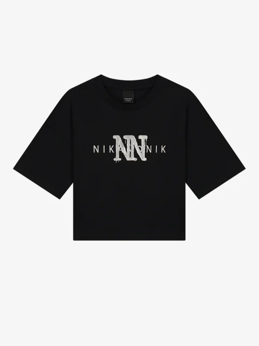 Korte T-shirt met NN print