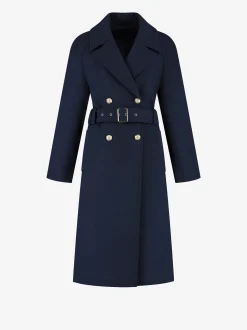 Lange jas met riem