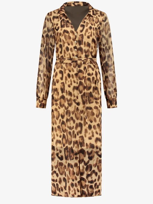 Lange jurk met dieren print