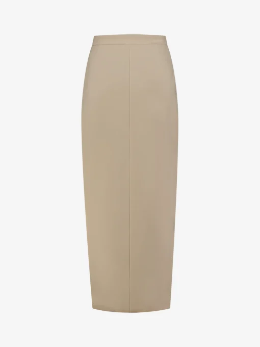 Lange rok met rits detail