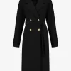 Lange trenchcoat met ceintuur
