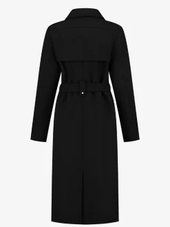 Lange trenchcoat met ceintuur