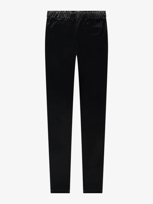Legging met velvet look en N&N logo