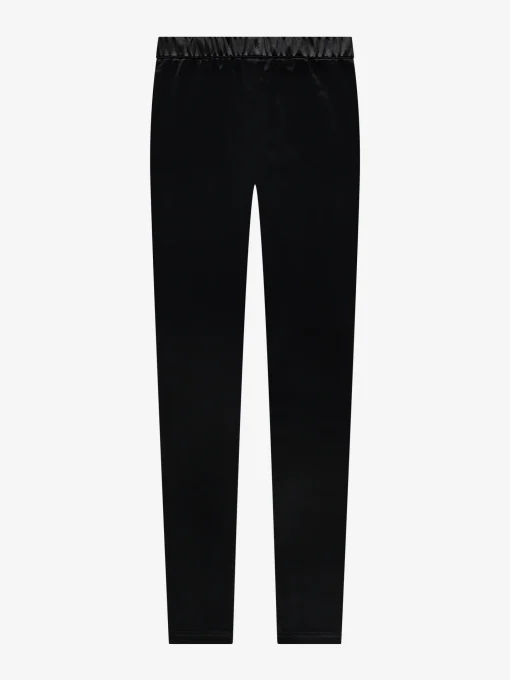 Legging met velvet look en N&N logo