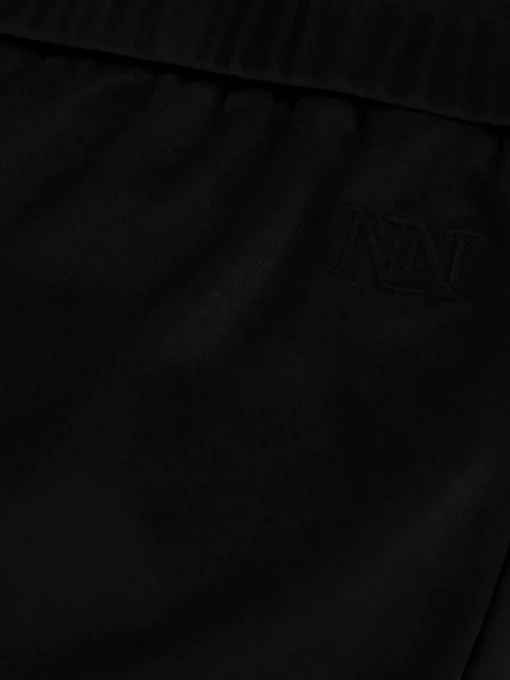 Legging met velvet look en N&N logo