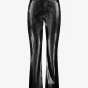 Leren look broek met dierenpatroon