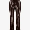Leren look broek met dierenpatroon