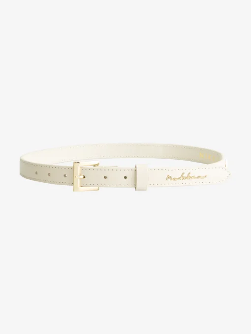 Leren riem met N-logo