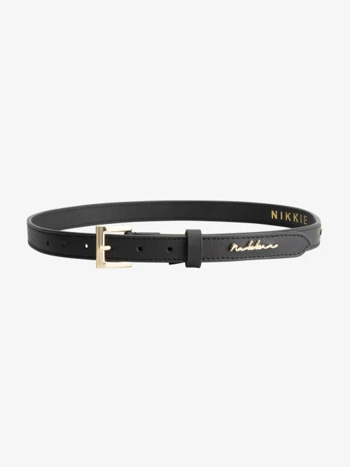 Leren riem met N-logo