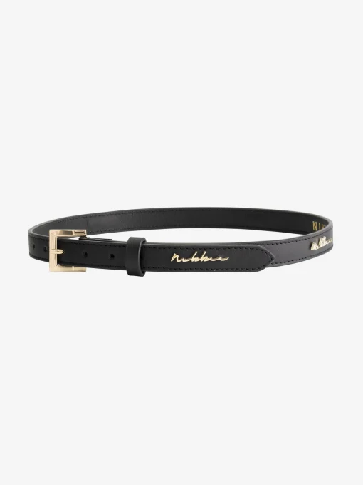 Leren riem met N-logo