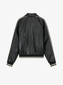 Leren-look bomber jas