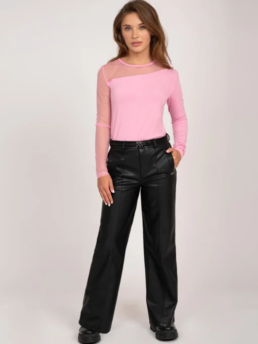 Leren-look broek