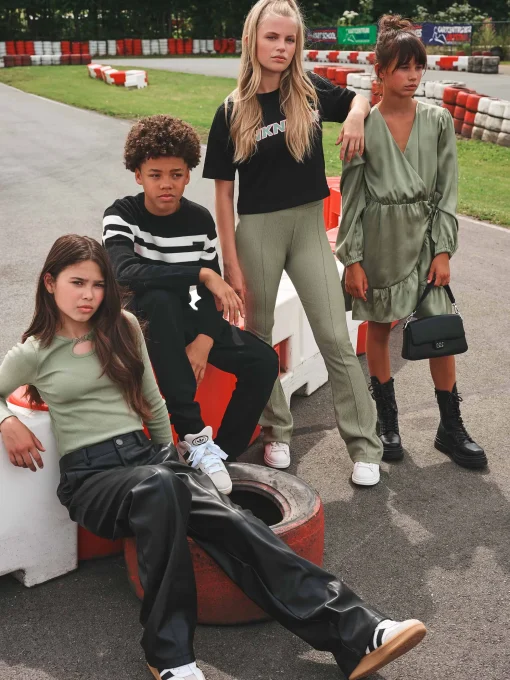 Leren-look broek