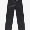 Leren-look broek met rits
