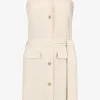 Linen strapless playsuit