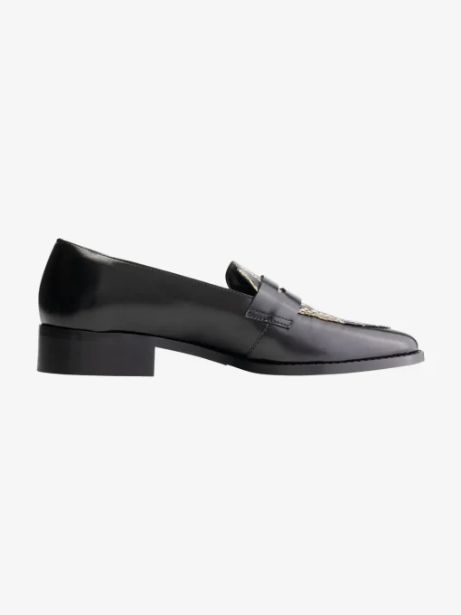 Loafer met slangenpatroon