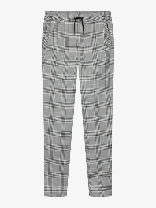 Low rise geruite broek
