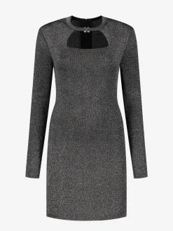 lurex jurk met N slide