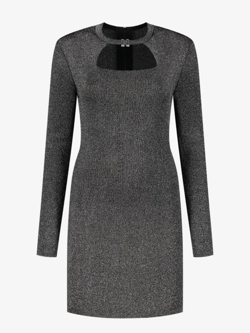 lurex jurk met N slide