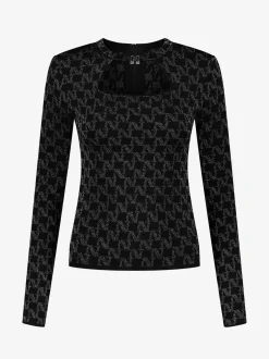 Lurex Monogram top with N slide