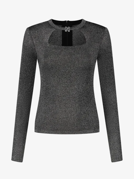 Lurex top with N slide