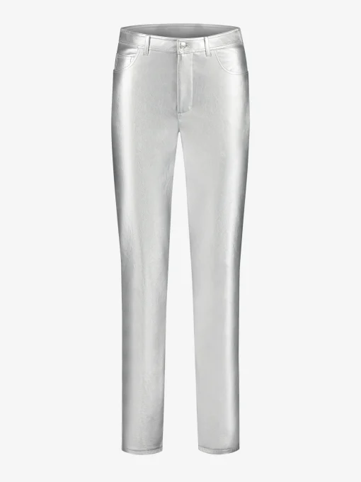 Metallic rechte broek
