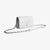 Metallic schoudertas met ketting