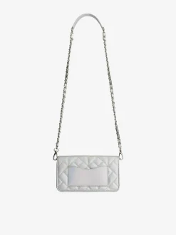 Metallic schoudertas met ketting