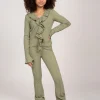 Mid rise flared broek