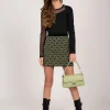 Mid rise rok met logo patroon