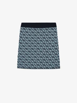 Mid rise rok met logo patroon