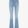 Mid waist flared jeans