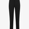 Mid waist pantalon met rechte pijpen