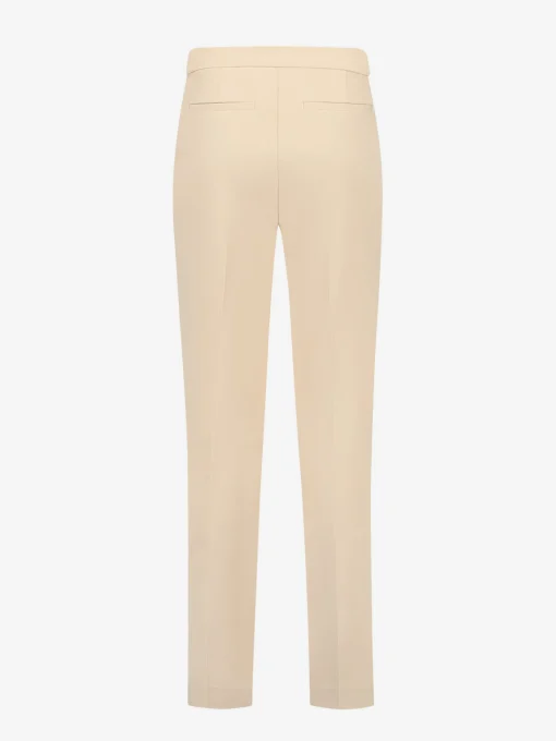Mid waist pantalon met rechte pijpen