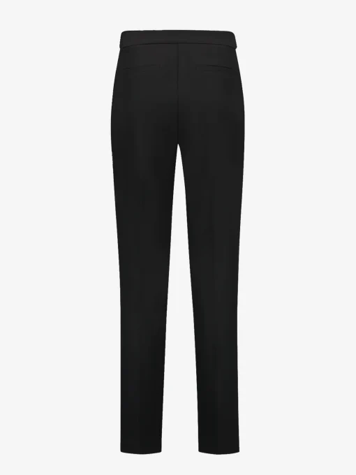 Mid waist pantalon met rechte pijpen