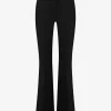 Mid waist pantalon met veter detail