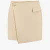 Mid waist rok met overslag