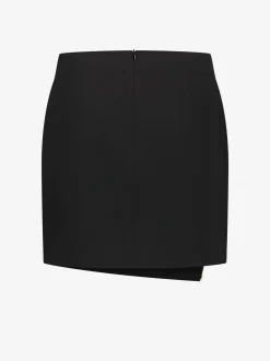 Mid waist rok met overslag