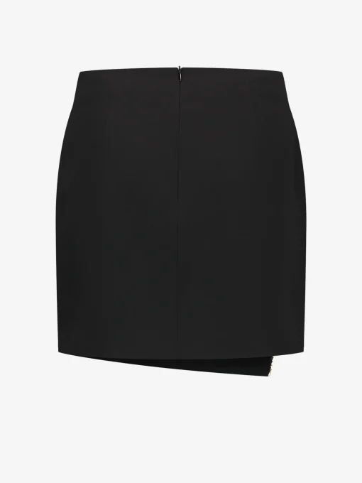 Mid waist rok met overslag